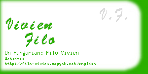 vivien filo business card